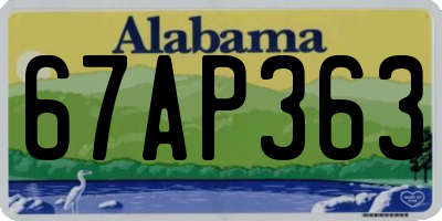 AL license plate 67AP363
