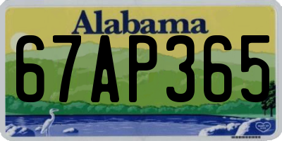 AL license plate 67AP365