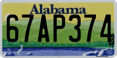 AL license plate 67AP374