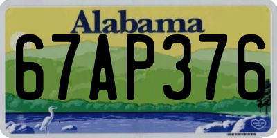 AL license plate 67AP376