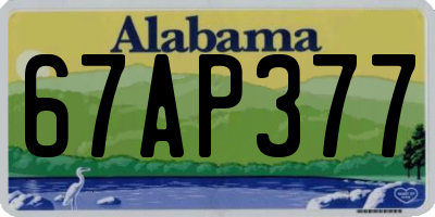AL license plate 67AP377