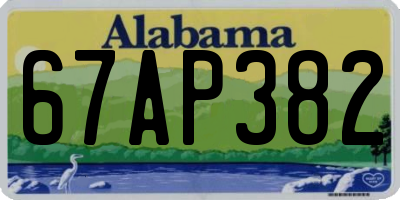 AL license plate 67AP382