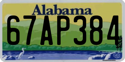 AL license plate 67AP384