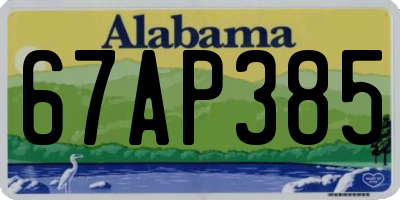 AL license plate 67AP385