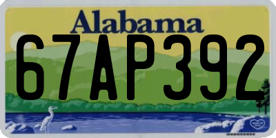 AL license plate 67AP392