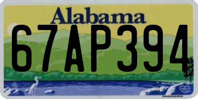 AL license plate 67AP394
