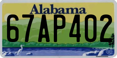 AL license plate 67AP402