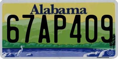 AL license plate 67AP409