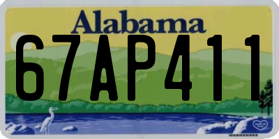 AL license plate 67AP411