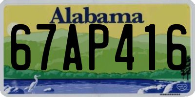 AL license plate 67AP416