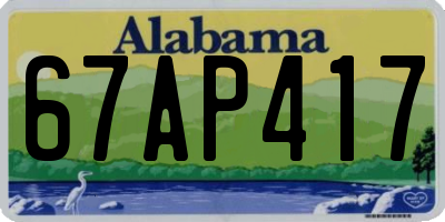 AL license plate 67AP417