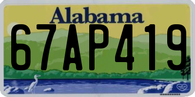 AL license plate 67AP419