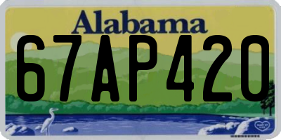 AL license plate 67AP420
