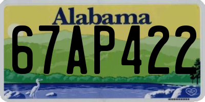AL license plate 67AP422