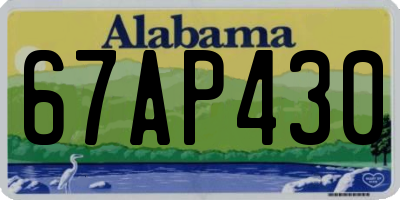 AL license plate 67AP430
