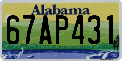 AL license plate 67AP431