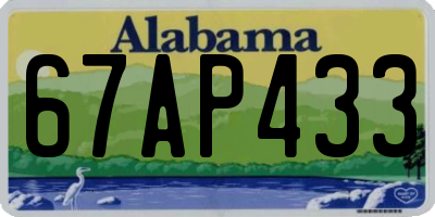 AL license plate 67AP433