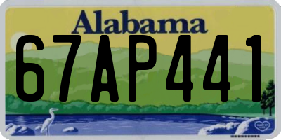 AL license plate 67AP441