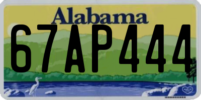 AL license plate 67AP444