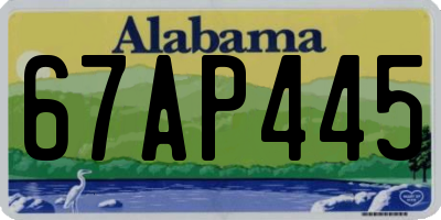 AL license plate 67AP445