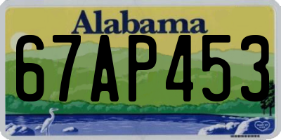 AL license plate 67AP453