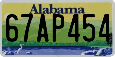 AL license plate 67AP454