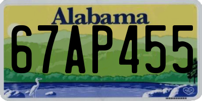 AL license plate 67AP455
