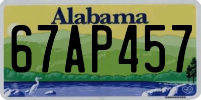 AL license plate 67AP457