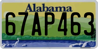 AL license plate 67AP463