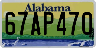AL license plate 67AP470