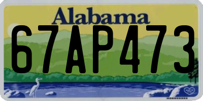 AL license plate 67AP473