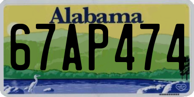 AL license plate 67AP474