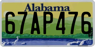AL license plate 67AP476