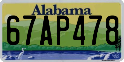 AL license plate 67AP478