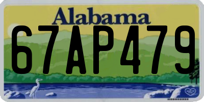 AL license plate 67AP479