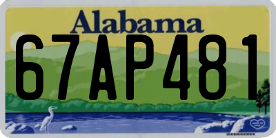 AL license plate 67AP481