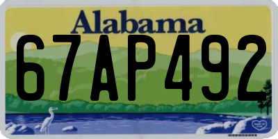 AL license plate 67AP492