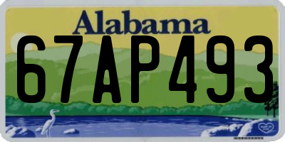 AL license plate 67AP493