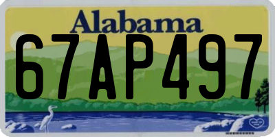 AL license plate 67AP497