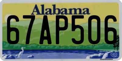 AL license plate 67AP506