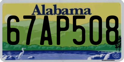 AL license plate 67AP508