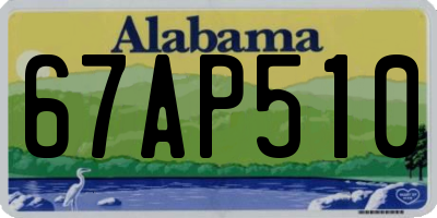 AL license plate 67AP510