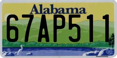 AL license plate 67AP511