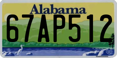 AL license plate 67AP512