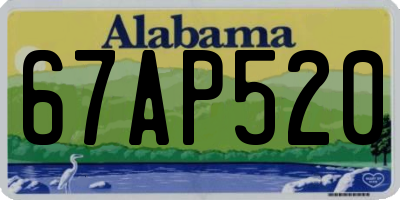 AL license plate 67AP520