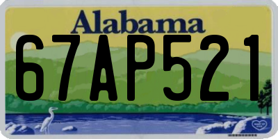 AL license plate 67AP521