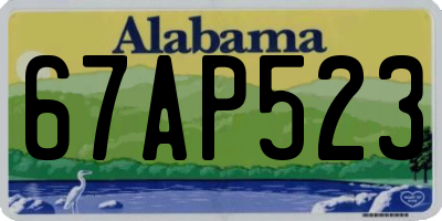 AL license plate 67AP523