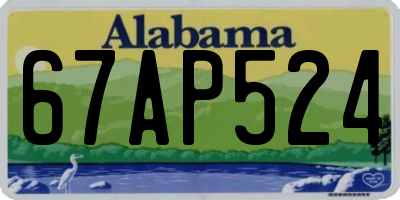 AL license plate 67AP524