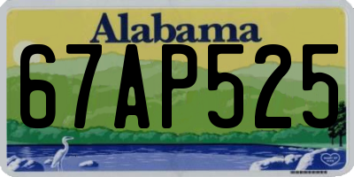 AL license plate 67AP525