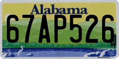 AL license plate 67AP526